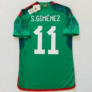 Mexico Santiago Gimenez 2022 23 home jersey NWT